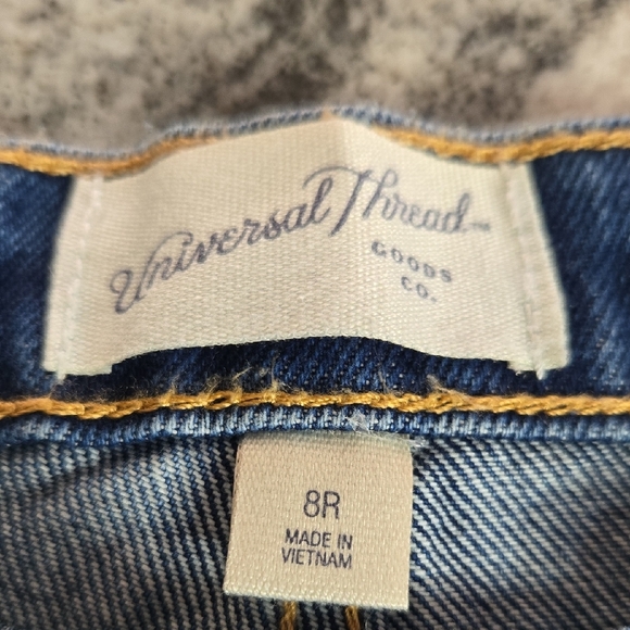 Universal Thread Size 8 90's Baggy Midrise Wide Leg Large Cuff Button Fly Jeans - Picture 8 of 16